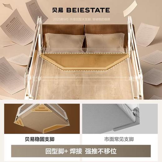 【佳琦直播价】贝易彩虹床围栏宝宝防摔防护栏儿童床边挡板婴儿加高床围护栏一面【佳琦直播间升级款价格不带赠品哦！】【回型款式：会员下单送绑带，三面加赠床头杆1.8 米+惯性小汽车】 商品图4