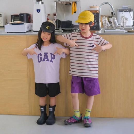 二店y 【一组两件】 G家经典款纯色大logo+条纹刺绣 儿童短袖T恤 商品图8