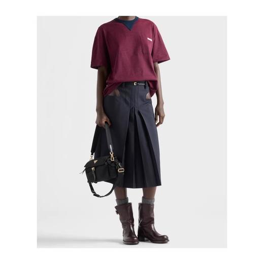 港风条纹tee，胸口小标设计。宽松复古做旧磨破圆领半袖儿C032458 商品图7