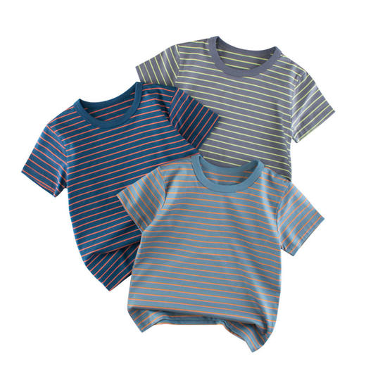 童装夏季儿童服装男孩子条纹短袖T恤宝宝衣服   27kids-XLC9518 商品图1