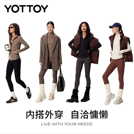 YOTTOY腰精奶皮衣长款瑜伽外套收腰塑形健身服运动训练骑行上衣秋 商品图4