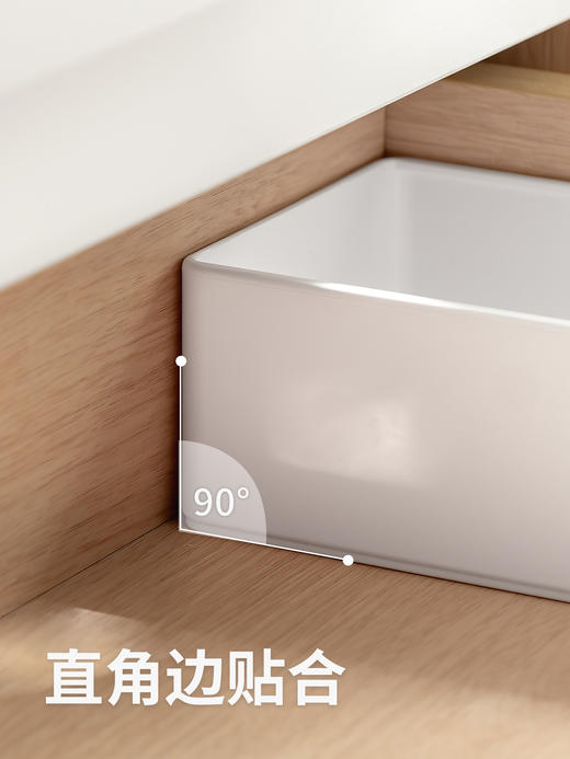 懒角落抽屉分隔收纳盒厨房桌面零食餐具内置橱柜可伸缩整理盒化妆 商品图1