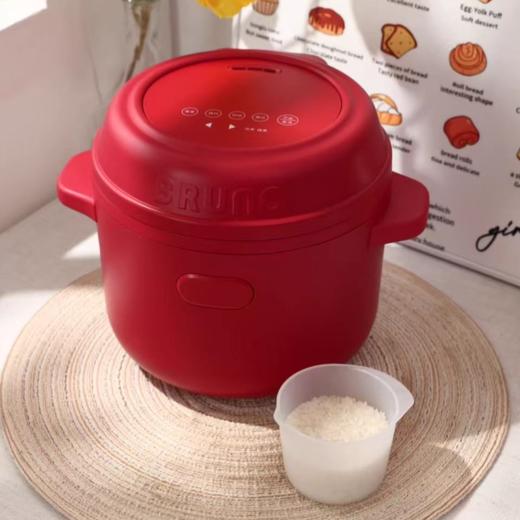 旗舰店💰500+【BRUNO-小饭墩电饭煲】🔺特有“微压添香阀”激发原生稻香🌾0氟珐琅涂层，健康不粘锅🍚60°碗型发热盘➕3mm加厚升级珐琅内胆 商品图4