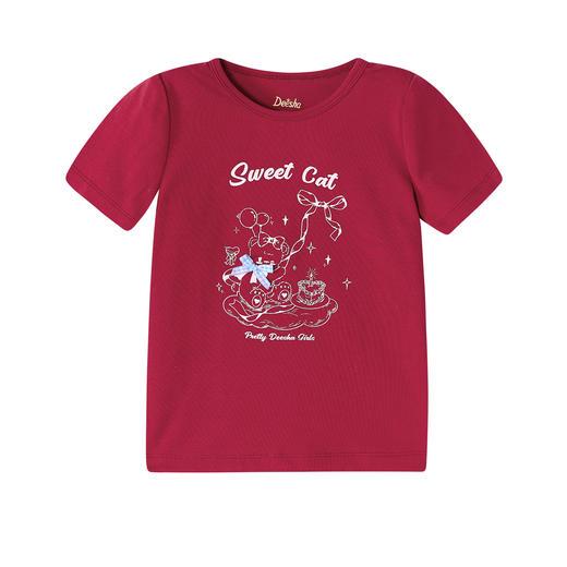 笛莎Deesha 2026年夏季新款小童女童图案TT恤 商品图4