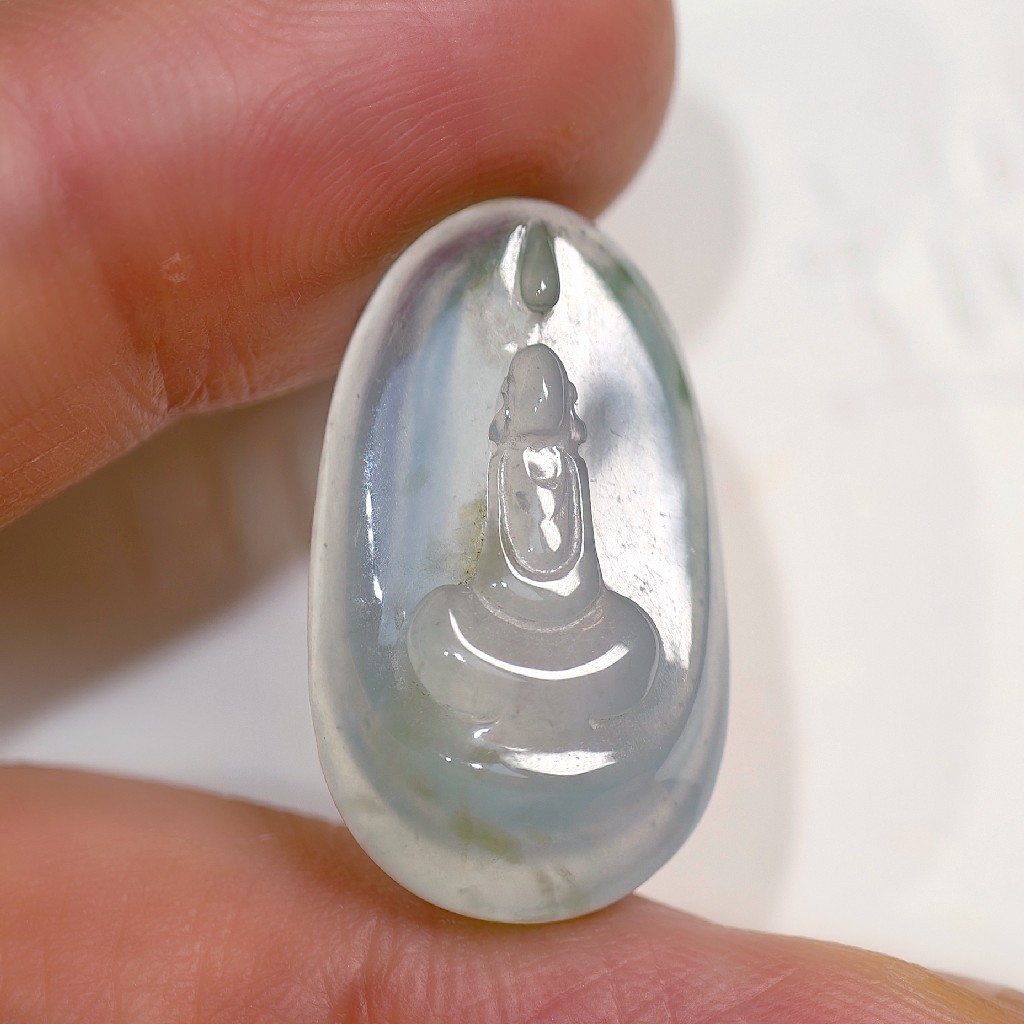 “无相道姿”冰种翡翠挂件（特价）