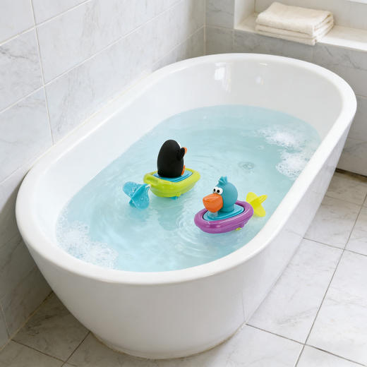 美国sassy宝宝洗澡玩具戏水发条玩具 拉绳发条船 商品图3