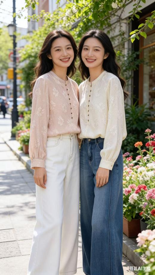 688835春上新 金扣圆领真丝长袖 商品图2