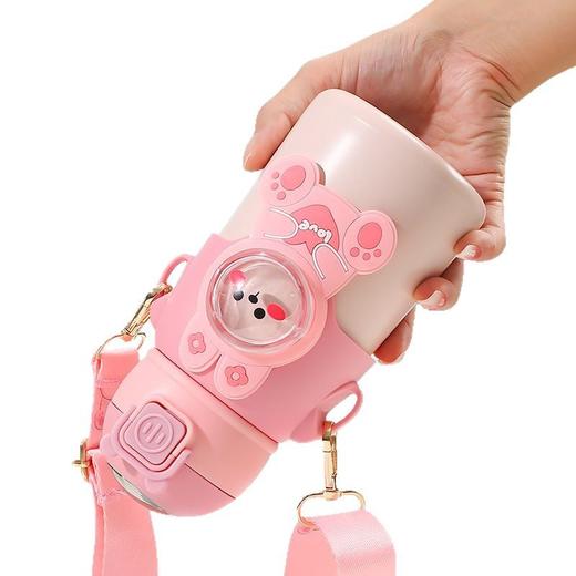 【触控显温❗️兔子儿童水杯】316 不锈钢安全无异味，触控显温掌握水温，萌兔卡通造型，吸引宝宝主动喝水，幼儿园小学全适配，可爱女童男孩带吸管杯子L 商品图4