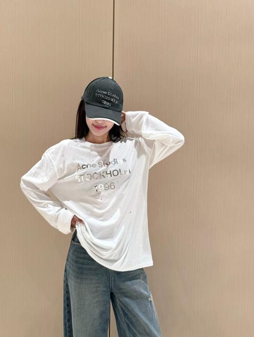 𝐀𝐜𝐧𝐞镜面烫钻长tee 𝟏𝟗𝟗𝟔闪银限定系列 商品图8