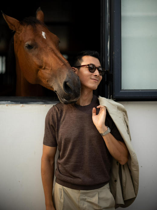 Dalmo pure silk T恤 棕色 商品图0