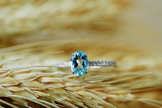 0.68ct海蓝宝戒指 商品图5