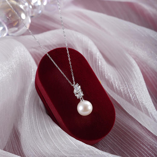 子佩集【念念花开】银S925珍珠惜王妃套链【MLTL030】10mm珠吊球花朵双花2601 商品图1