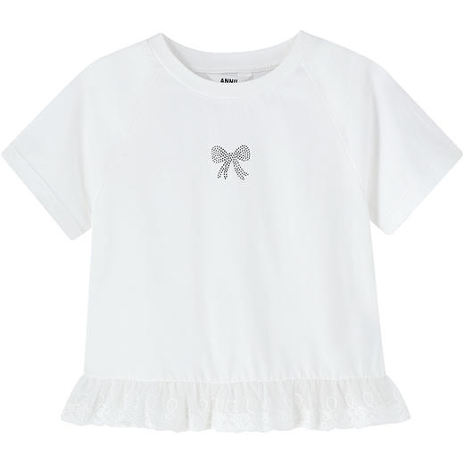 女童圆领短袖针织衫夏季新款安奈儿童装EG621637 商品图5