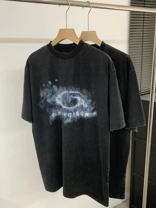 【xjwm1】春夏情侣重水洗炒雪花工艺复古圆领短袖T恤！！ 商品图1