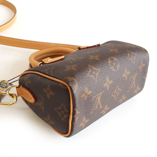 【98新】LV路易威登M81085老花可调节肩带speedy nano单肩斜挎包女士210326AK10 商品图7