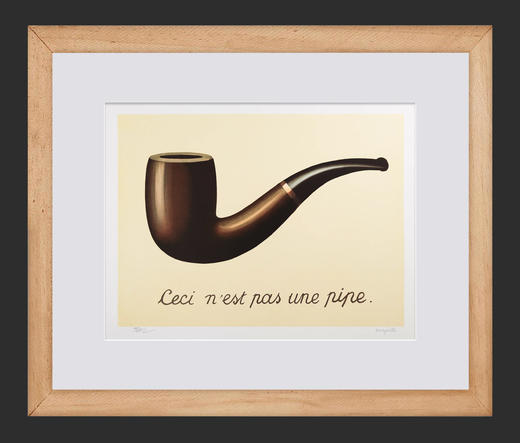 独角鹿西洋古董2010年法国巴黎Art-Lithographies出版雷内·马格利特图版签名限量彩色石版画作品《La Trahison des Images 图像的背叛》 商品图1