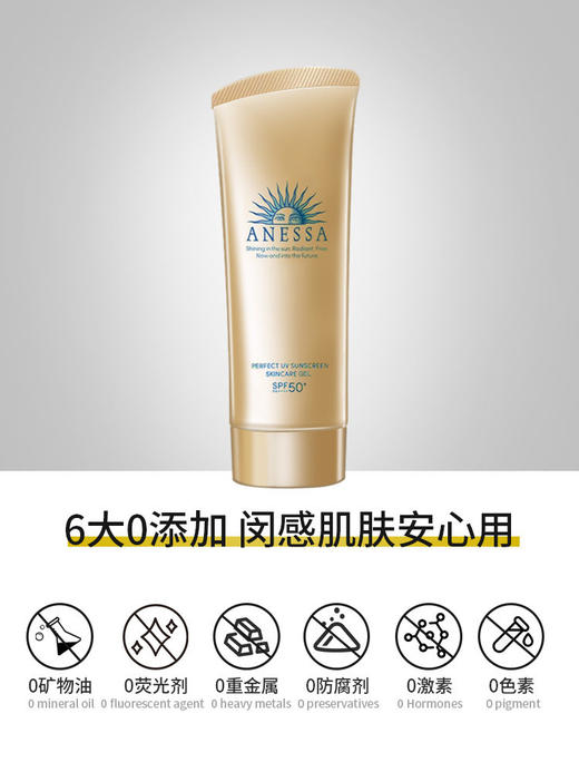 【捡漏防晒季】日本资生堂安热沙防晒霜金软管安耐晒ANESSA面部啫喱金瓶90g 商品图2