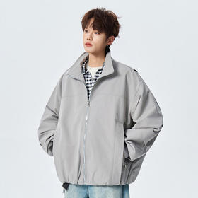 半身缘男装 春季纯色立领轻量化通勤夹克外套261112U01310234