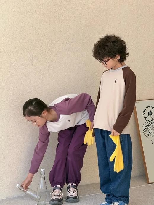 一店k （不费力穿搭系列！）3件/组！超省心啊！直接搭好的三件套！插肩袖T恤+条纹长袖+长裤 商品图4