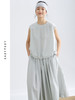 纸感棉高密棉圆领无袖伞裙套装 商品缩略图0