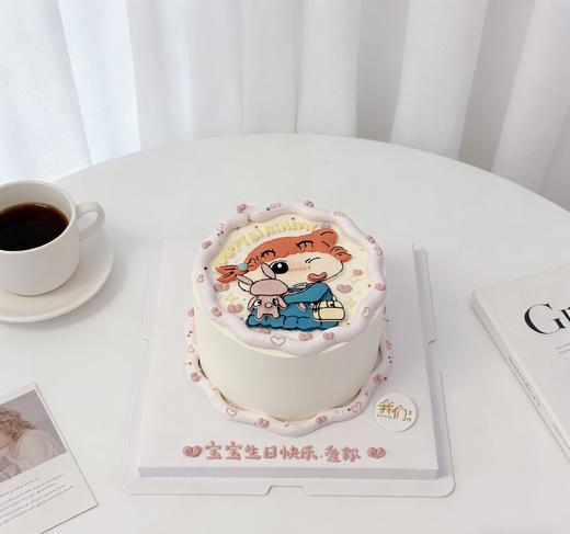 蜡笔小新樱田妮妮与小兔卡通手绘蛋糕-低糖处理无添加 商品图2