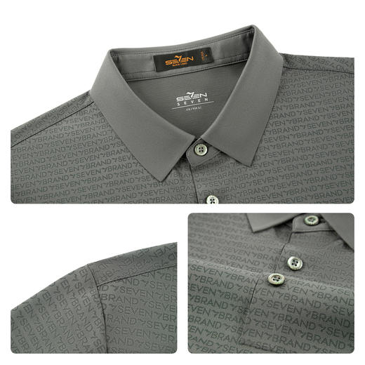 【无缝/桑蚕丝/印花POLO衫】柒牌男装2026夏季新款商务短袖POLO衫 130T70940 商品图3