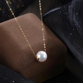 子佩集【小情缘‌】Pt900铂金项链【MLKJXL001】8.8mm珠双色单珠2601