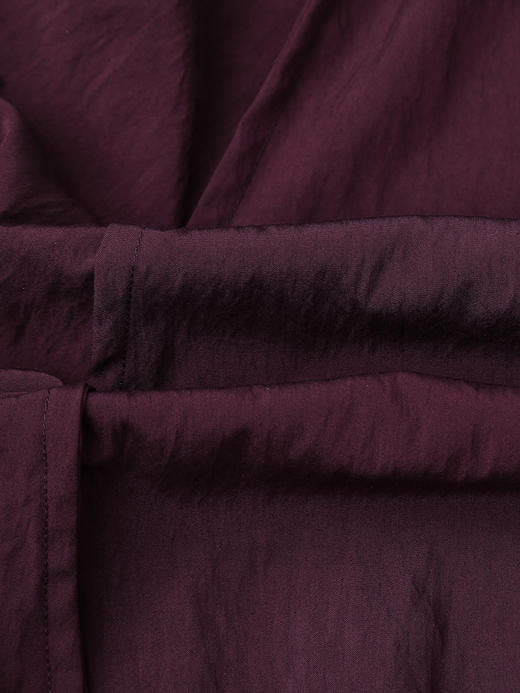 葡萄紫褶皱半身长裙女 松紧腰垂坠感 A 字大摆裙 慵懒风显瘦遮胯伞裙 商品图6