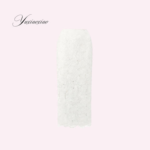 【孤品样衣，不退不换】【浮梦白山茶】气质重工织带领口镂空蕾丝上衣&半裙套装 商品图4