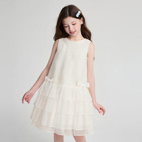 笛莎Deesha 2026年夏季新款中童女童F时尚出街连衣裙连衣裙
