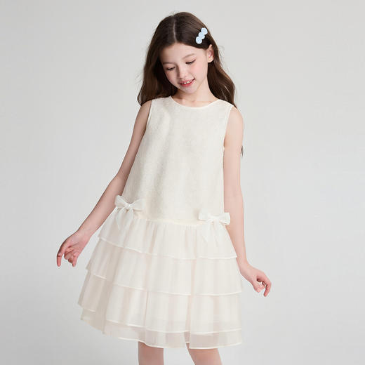 笛莎Deesha 2026年夏季新款中童女童F时尚出街连衣裙连衣裙 商品图0