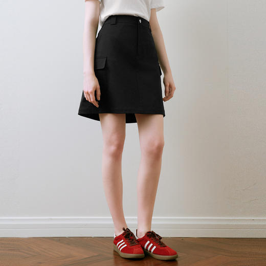【商场同款】诗凡黎气质通勤半身裙2025夏新款挺括短裙3G4240041 商品图2
