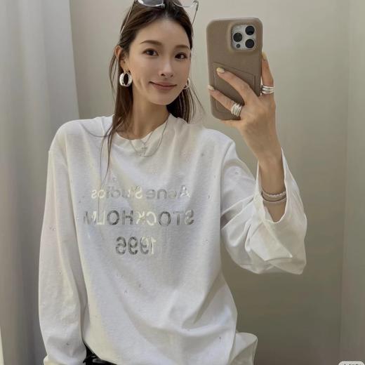 限量独家    镜面水钻199685   亚麻15棉    宽松休闲版型   男女同款 商品图1