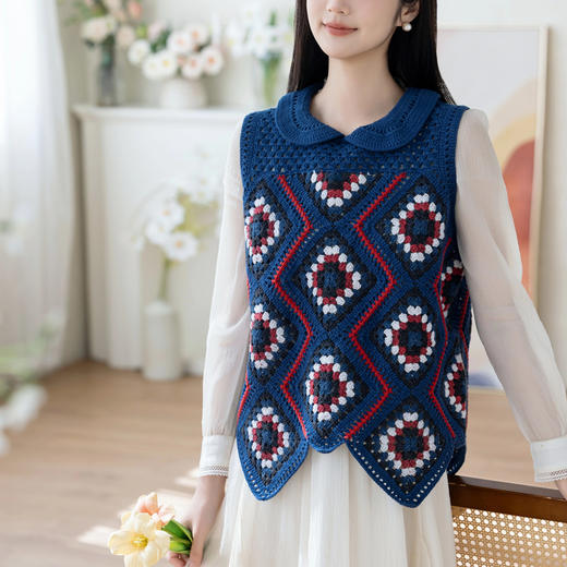 苏苏姐家星芒花菱手工DIY编织钩针4股棉毛线团衣服材料包 商品图4