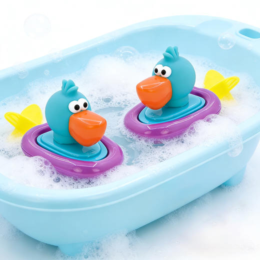 美国sassy宝宝洗澡玩具戏水发条玩具 拉绳发条船 商品图8