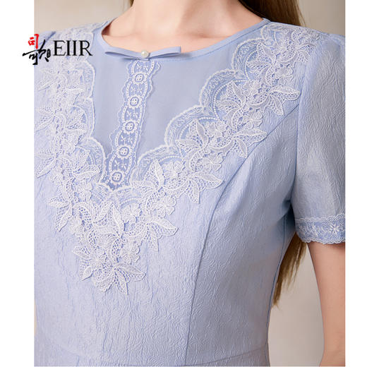 司歌收腰短袖绣花重工连衣裙过膝裙夏A911001X 商品图2