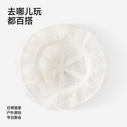 英氏儿童帽子夏渔夫帽防晒透气户外防晒帽子遮阳帽女YRPJJ2S010A 商品图4