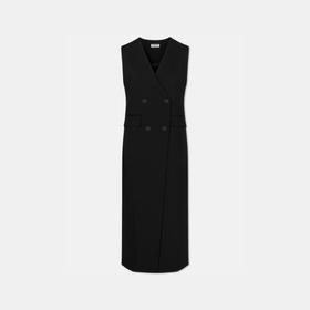 LA PISCINE SUIT DRESS 黑色长款马甲