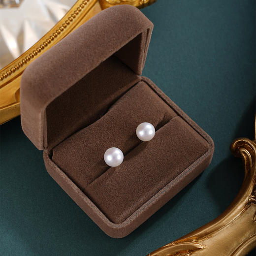 子佩集【‌小静好】银S925珍珠惜王妃耳钉【HJYED003】8.2mm珠简约单珠2601 商品图1