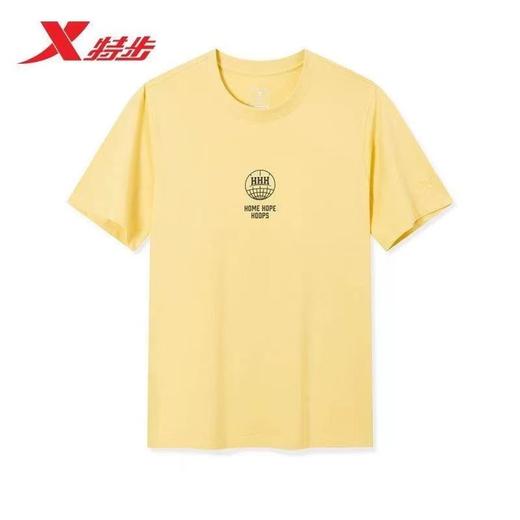 6楼特步运动男士短袖针织衫圆领短T 974229010309佛手黄 商品图1