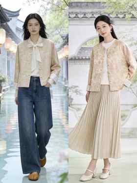 682612春上新 国风珠扣外套