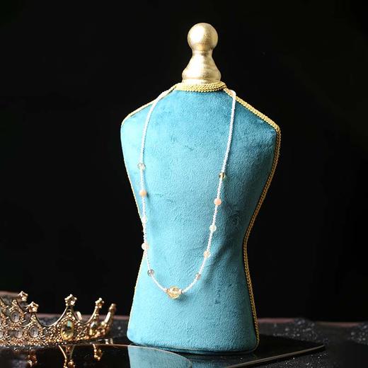 【祈愿吉品】「天青烟雨」金发晶多宝水晶项链 商品图2