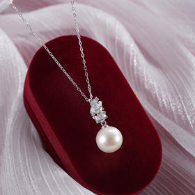 子佩集【念念花开】银S925珍珠惜王妃套链【MLTL030】10mm珠吊球花朵双花2601