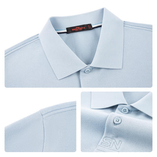 【冰糖玉/不变形领】柒牌男士短袖POLO衫2026夏季新款翻领商务 130T70540 商品图3