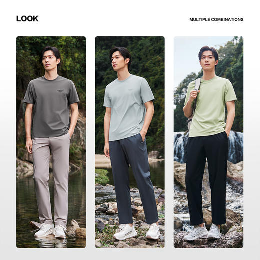【户外T恤】柒牌男装2026夏季圆领防紫外线凉感透气7A抗菌短袖T恤 130T71620 商品图2
