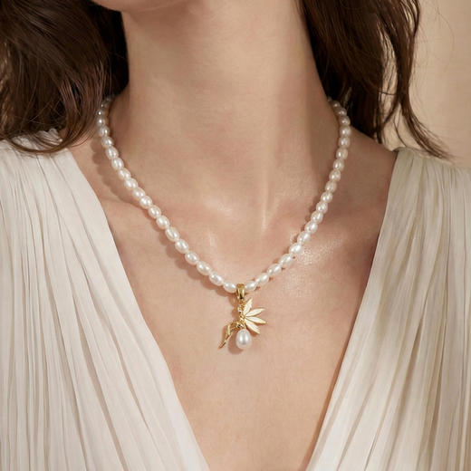 【送爱心项链+珍珠吊坠】经典珍珠小米项链丨四季百搭款、可叠戴可单戴，拍1得3，吊坠拆卸任意搭配其他链子 商品图5