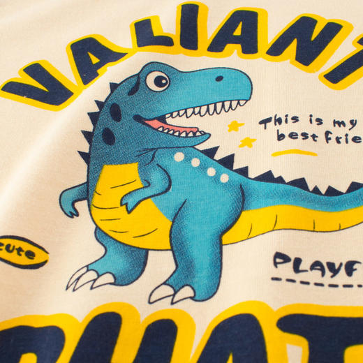 童装夏季儿童韩版短袖T恤新款男童恐龙印花圆领上衣   27kids-9A059 商品图3
