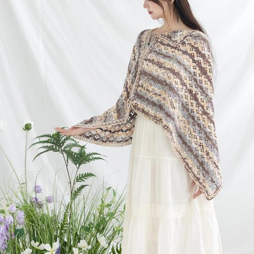 苏苏姐家简兮多变罩衫手工diy编织钩针5#段染蕾丝毛线团材料包 商品图2