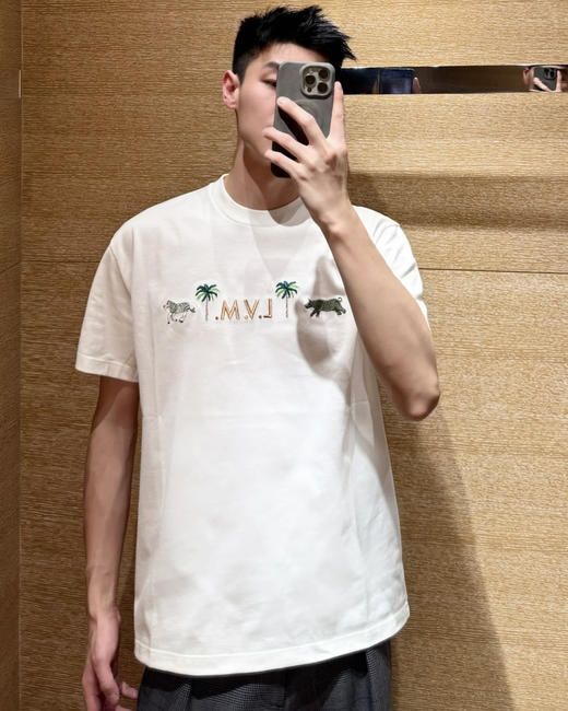 驴家 25ss椰树斑马绣花短袖T恤 男女同款（DY） 商品图12