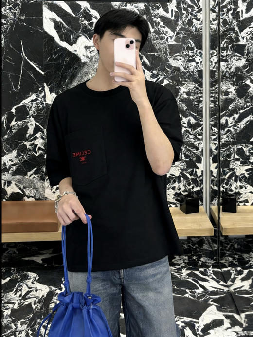 赛琳 25ss字母标识凯旋门刺绣短袖T恤 男女同款（DY） 商品图9